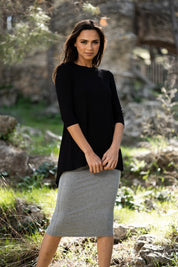 Black Triangle Back Top