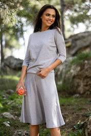 Heather Grey Dalia Skirt